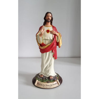 Vintage The Danbury Mint Sacred Heart Of Jesus Figurine Statue