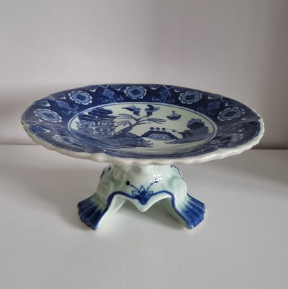 Vintage Chinese Porcelain Footed/Pedestal Plate