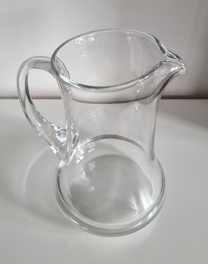 Large & Heavy Vintage Ice Lip Glass Jug/Pitcher