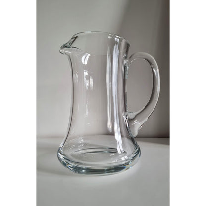 Large & Heavy Vintage Ice Lip Glass Jug/Pitcher