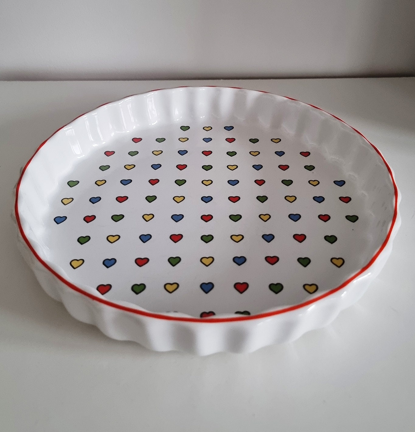 Retro Vintage Heart Design Baking Dish