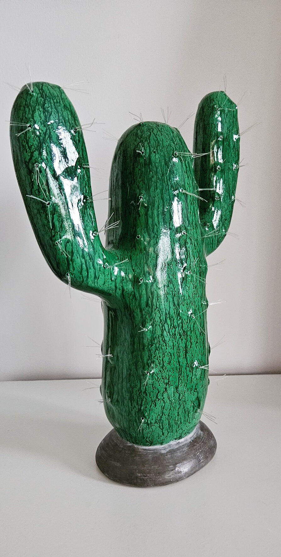 Large Quirky Spiky Cactus Ceramic Sculpture