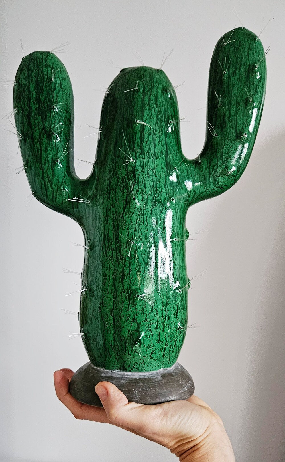 Large Quirky Spiky Cactus Ceramic Sculpture