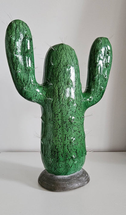 Large Quirky Spiky Cactus Ceramic Sculpture