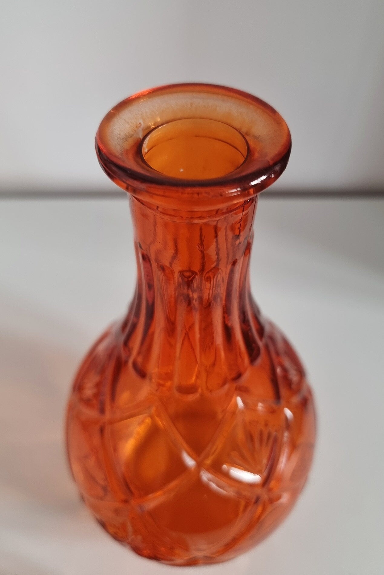 Lovely Decorative Orange Glass Decanter