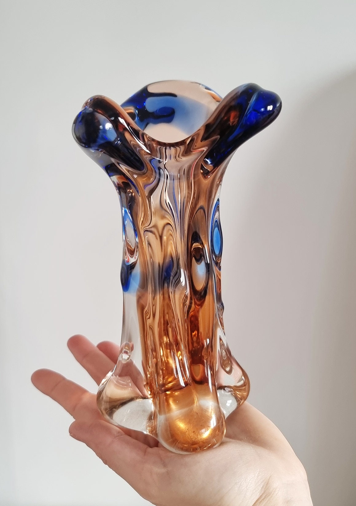 Mid-Century Mstisov 'Niagara' Art Glass Vase Designed By Karel Zemek