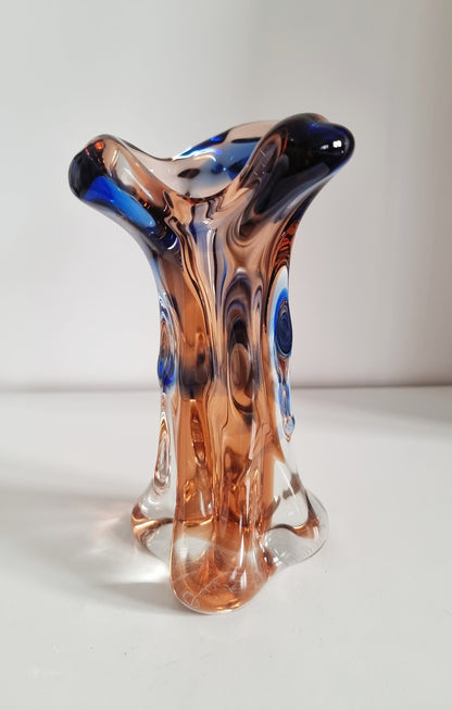 Mid-Century Mstisov 'Niagara' Art Glass Vase Designed By Karel Zemek