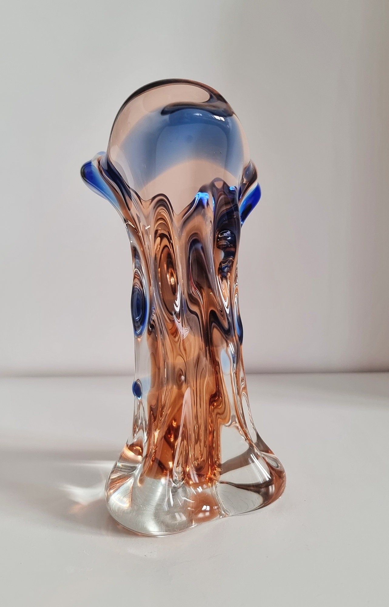 Mid-Century Mstisov 'Niagara' Art Glass Vase Designed By Karel Zemek