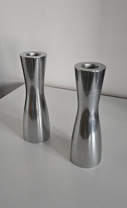 Pair Of Vintage Modernist Candlestick Holders