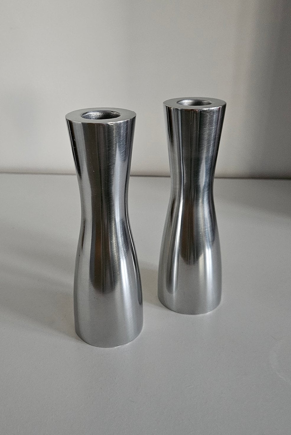 Pair Of Vintage Modernist Candlestick Holders