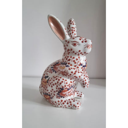 Vintage Japanese Imari Porcelain Rabbit Figurine