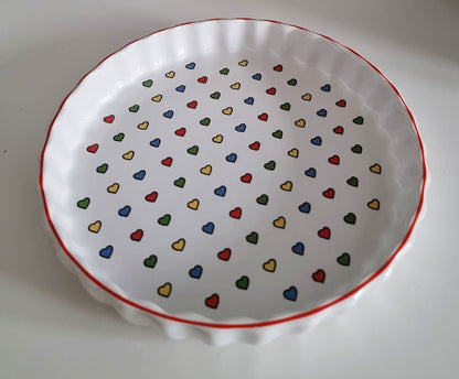 Retro Vintage Heart Design Baking Dish