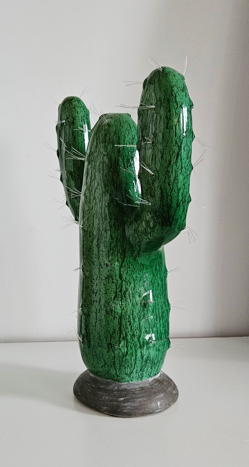 Large Quirky Spiky Cactus Ceramic Sculpture