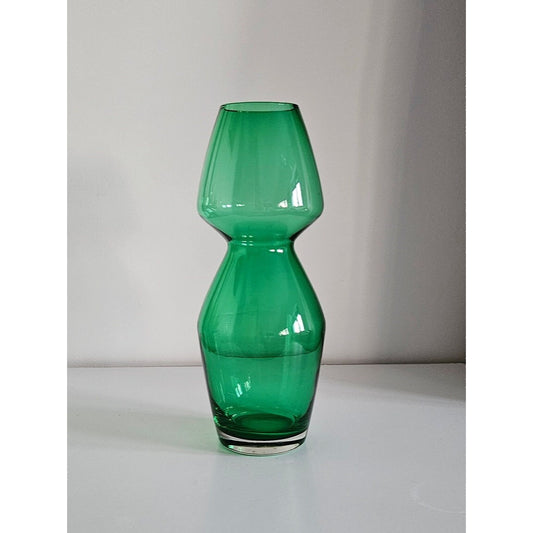 Mid-Century Riihimaki Green Glass Vase Number 1479