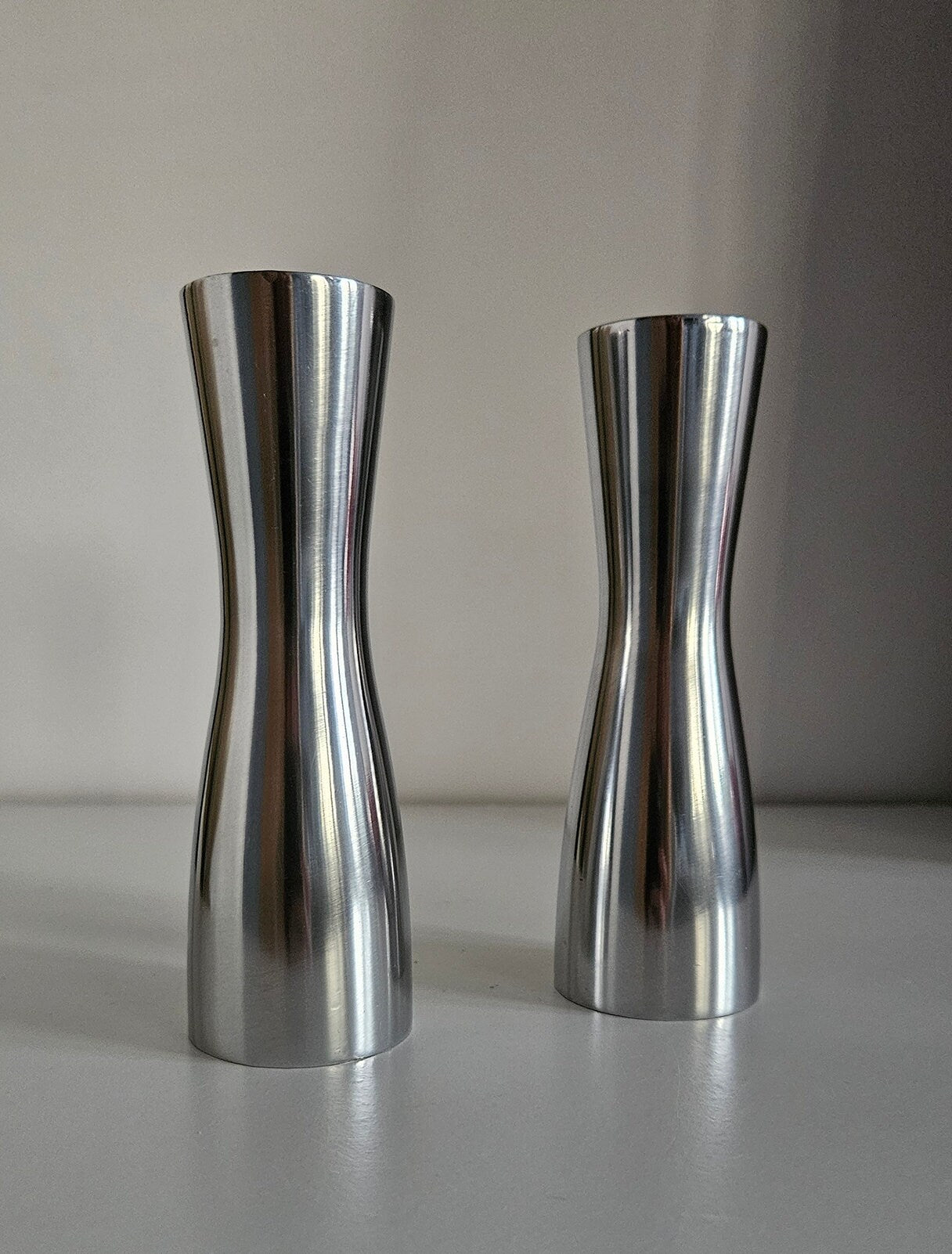 Pair Of Vintage Modernist Candlestick Holders