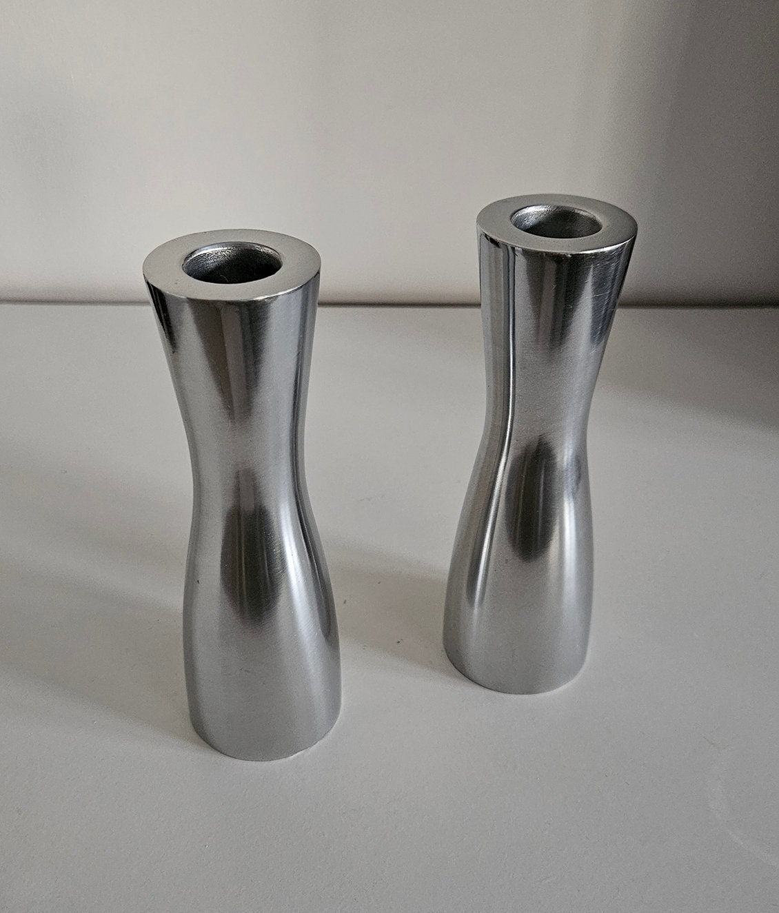 Pair Of Vintage Modernist Candlestick Holders