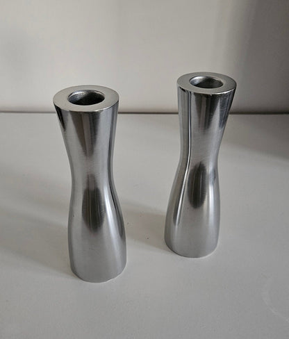 Pair Of Vintage Modernist Candlestick Holders