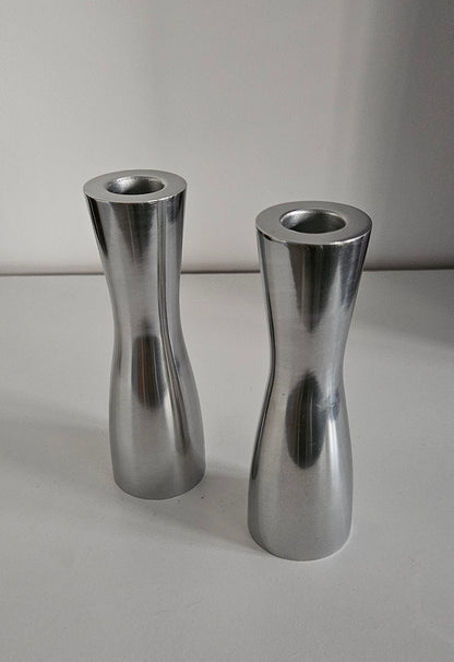 Pair Of Vintage Modernist Candlestick Holders