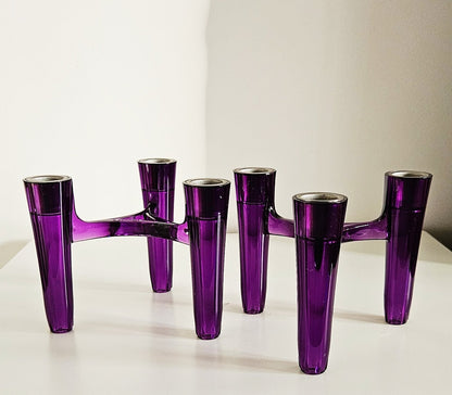 Pair Of Retro Modular Hommage Candlesticks By Koziol